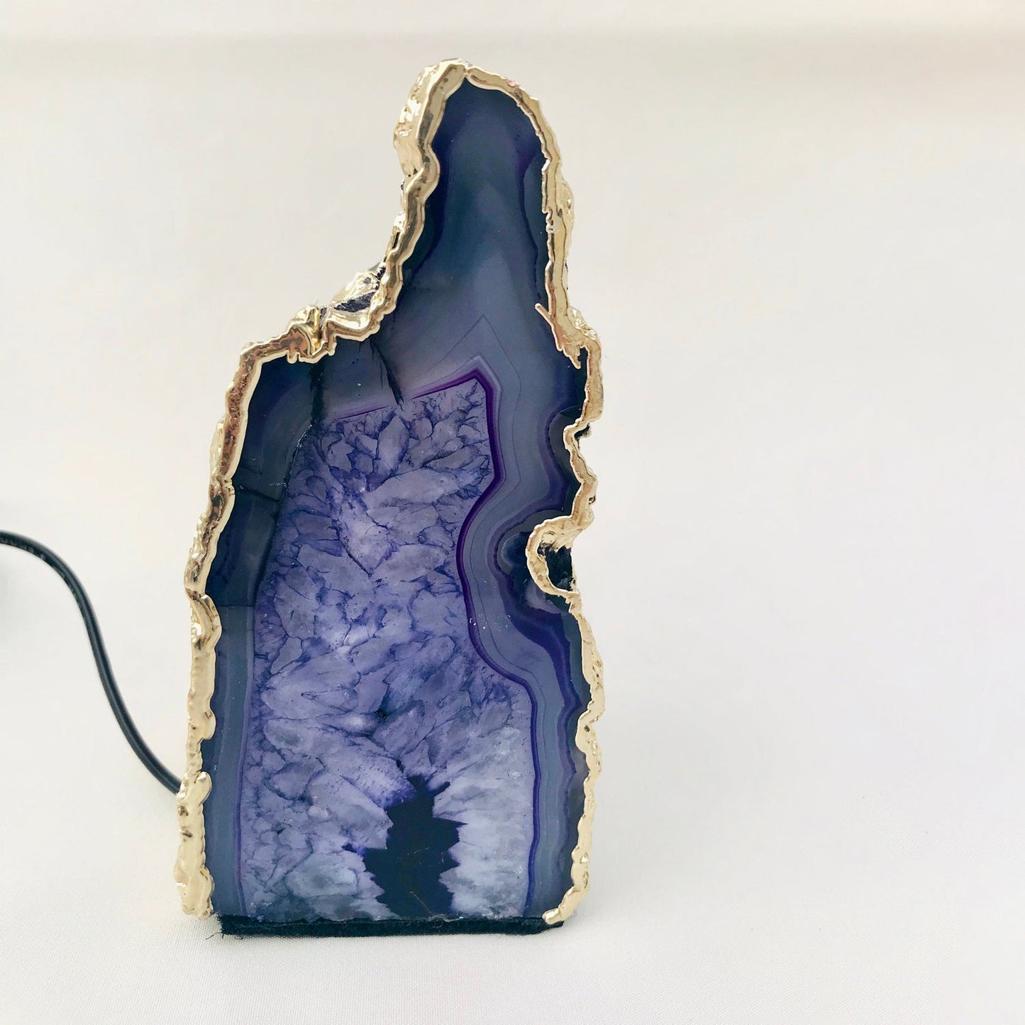 Natural Light Green Agate Square Wall Clock