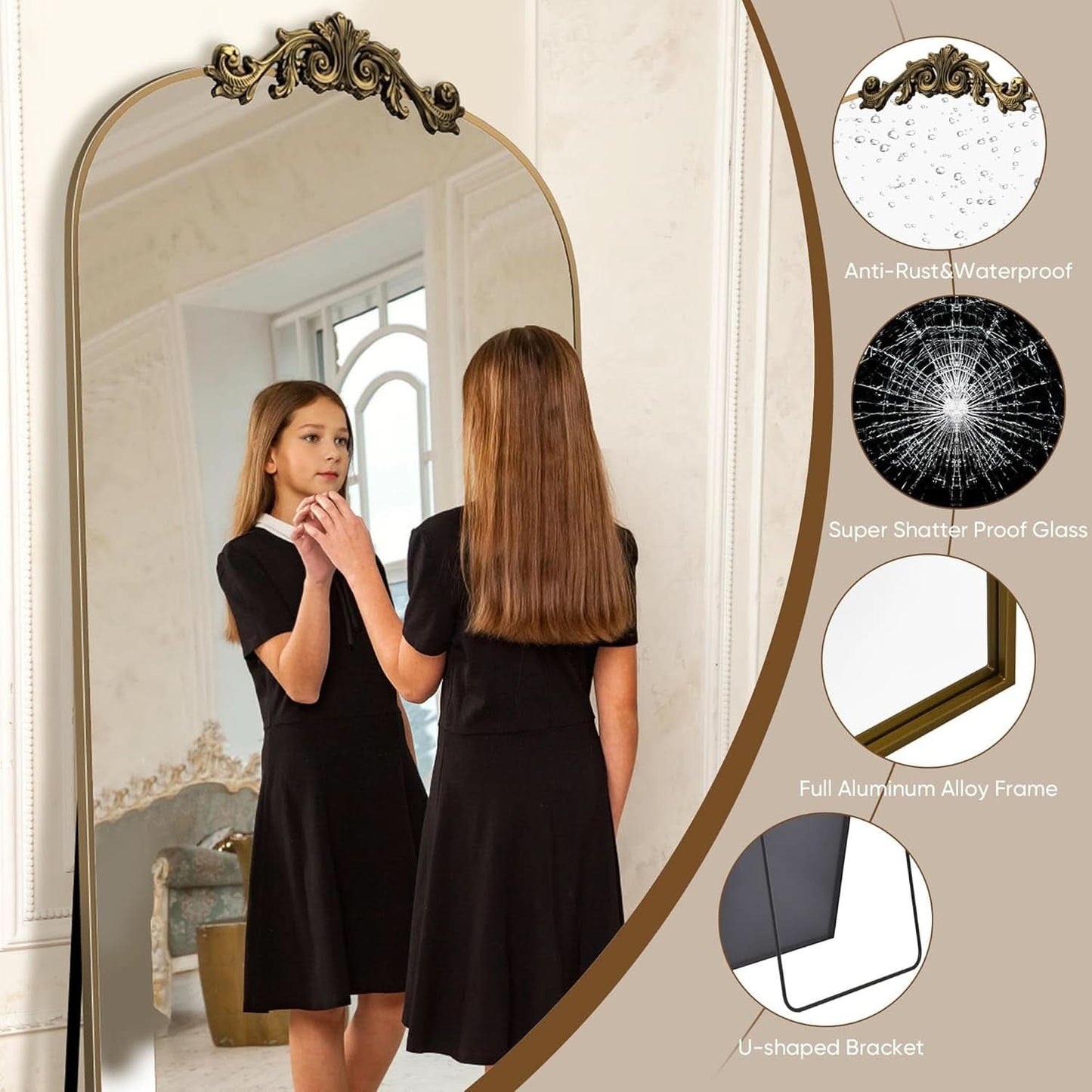 Bronze Full Length Floor Mirror