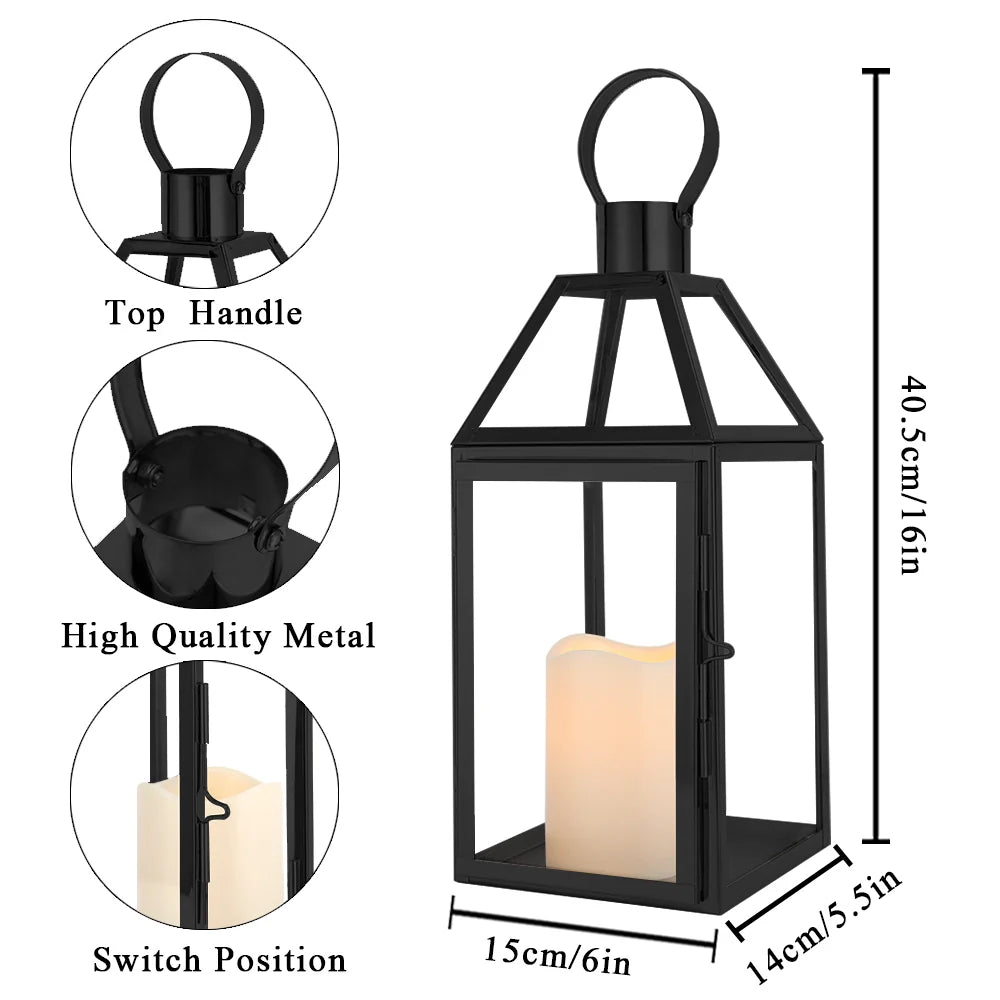Black Metal Candle Lanterns