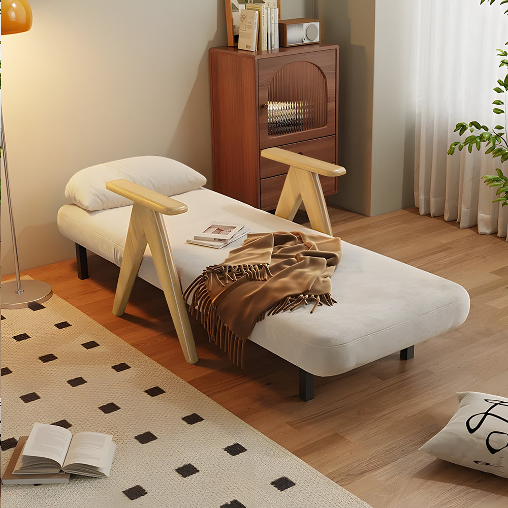 Solid Wood Convertible Sleeper Chair Bed