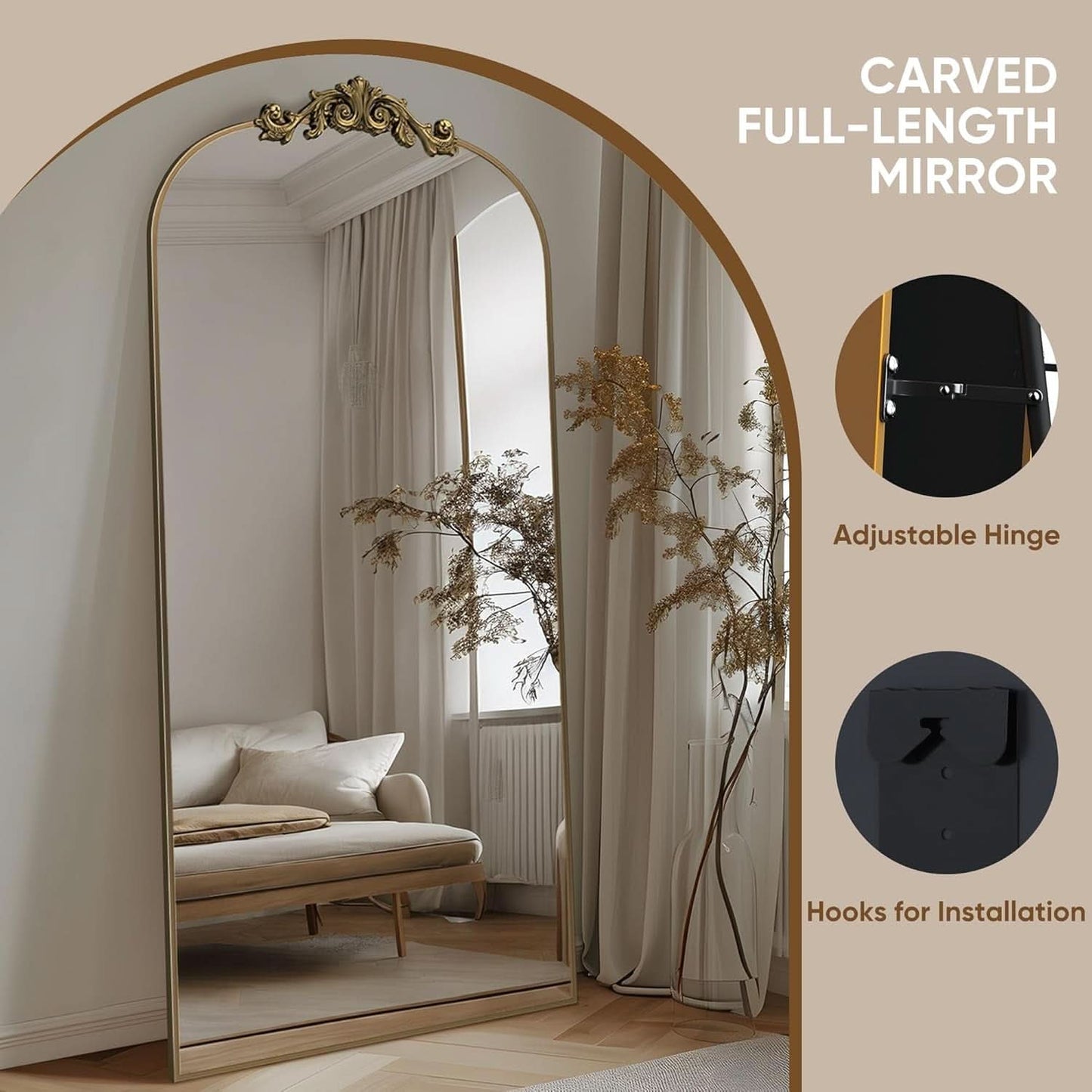 Bronze Full Length Floor Mirror