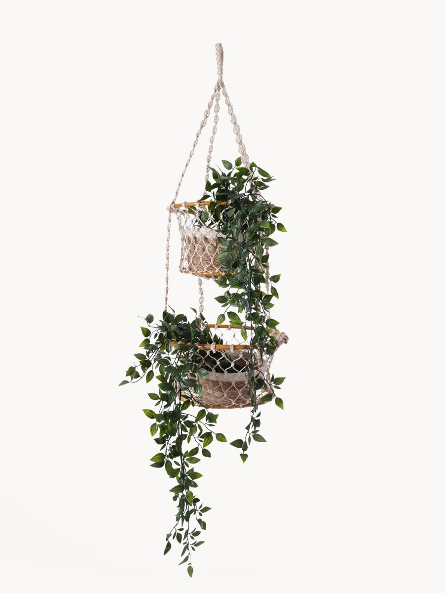 Jhuri Double Hanging Plant Basket