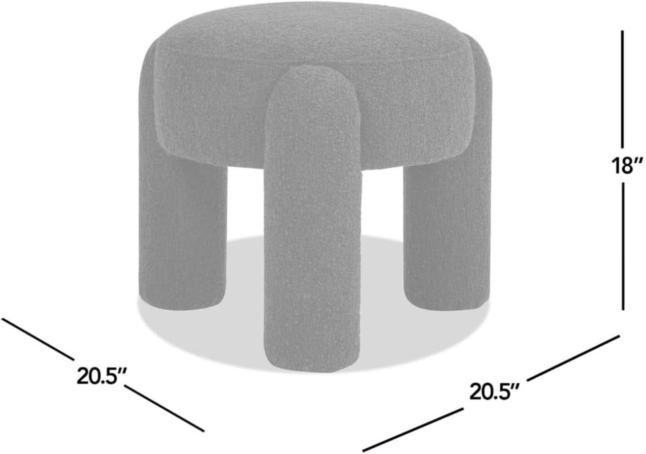 Hugo Round Moss Green Ottoman