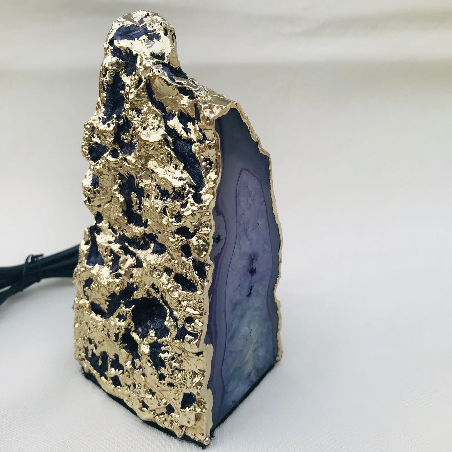 Natural Light Green Agate Square Wall Clock