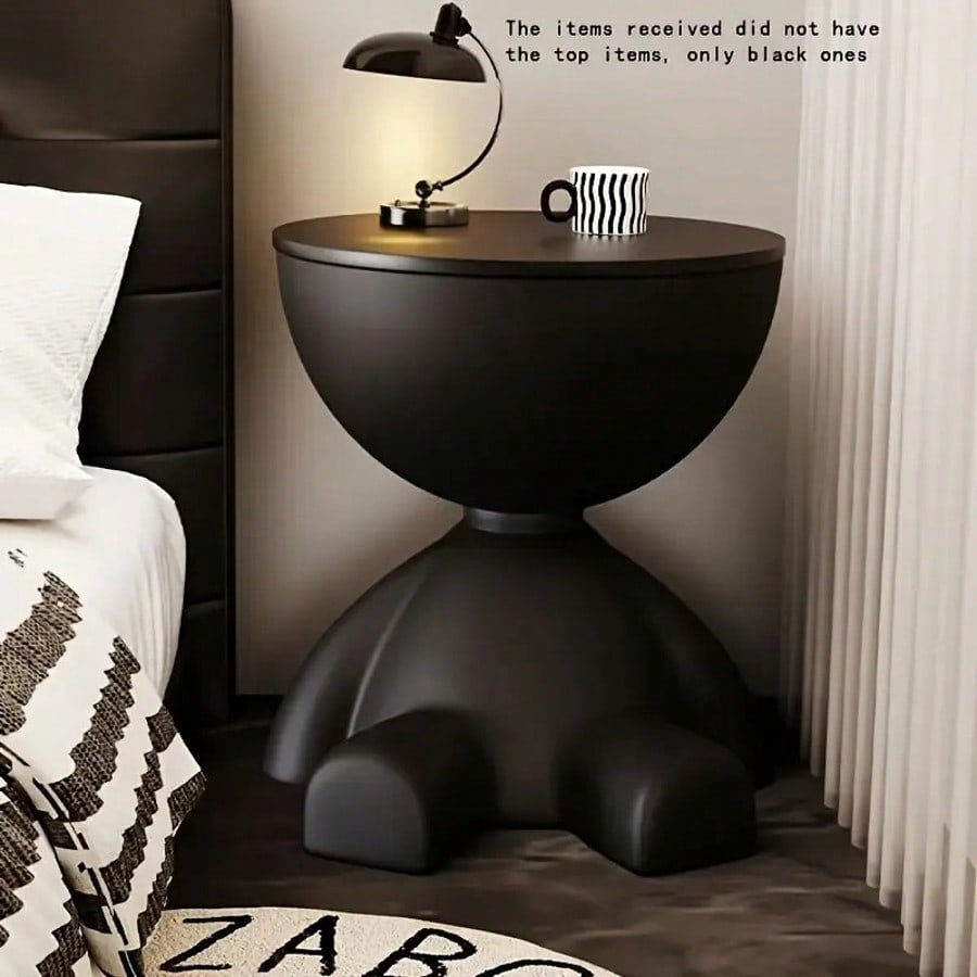 Modern Bear-Shaped Nightstand with Storage Cabinet
