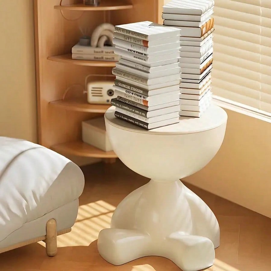 Modern Bear-Shaped Nightstand with Storage Cabinet