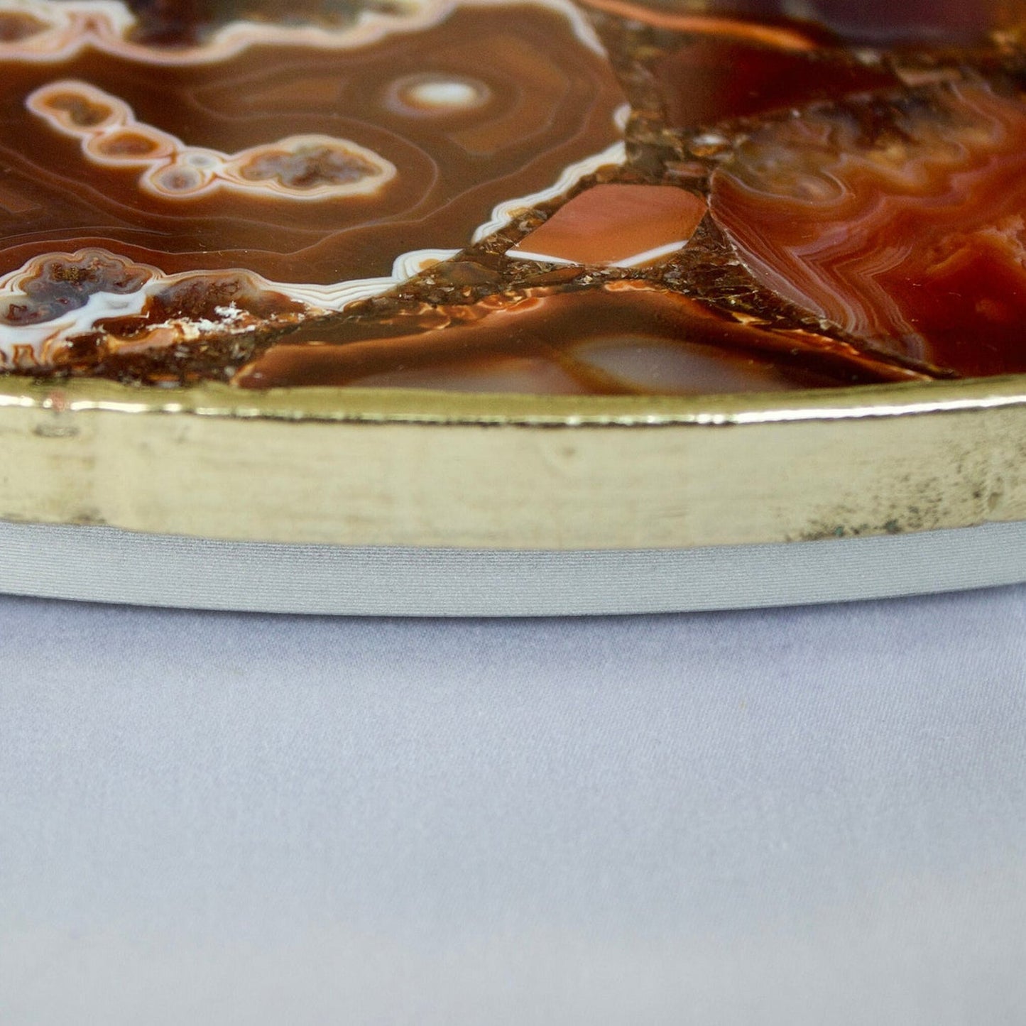 Natural Red Agate Lazy Susan Centerpiece