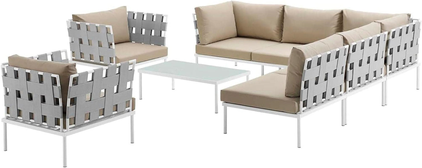 Harmony Aluminum Outdoor Sectional Sofa Set