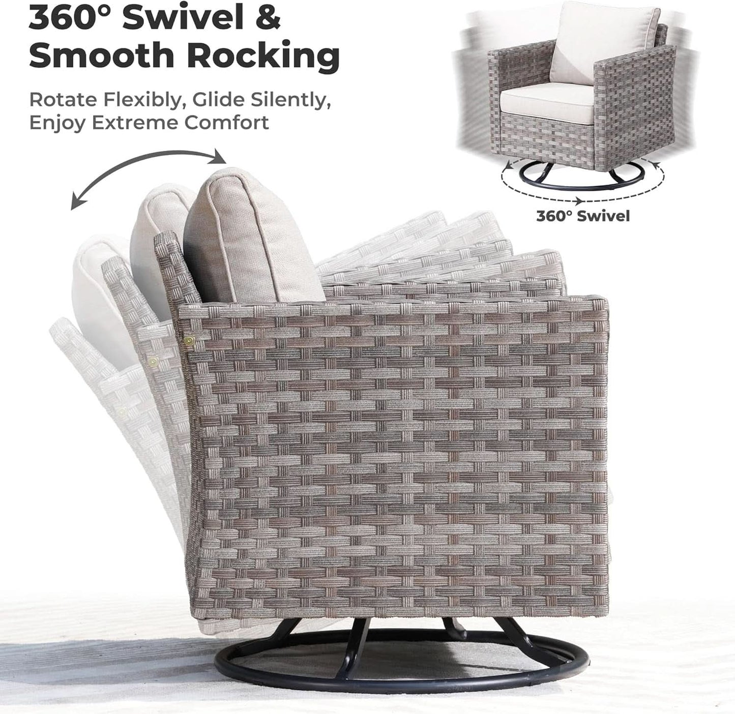 Modern Modular Wicker Outdoor Sectional Sofa Set