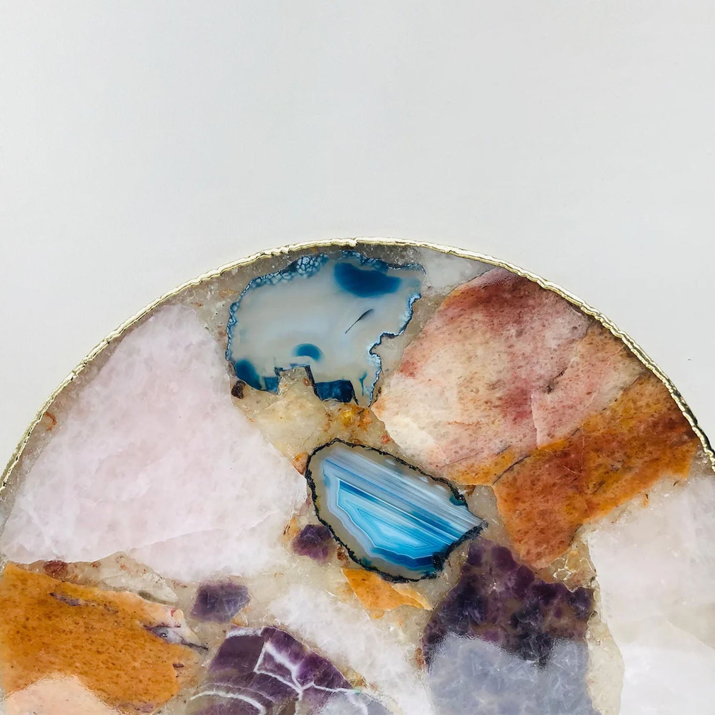 Large Natural Multicolored Agate Serving Platter