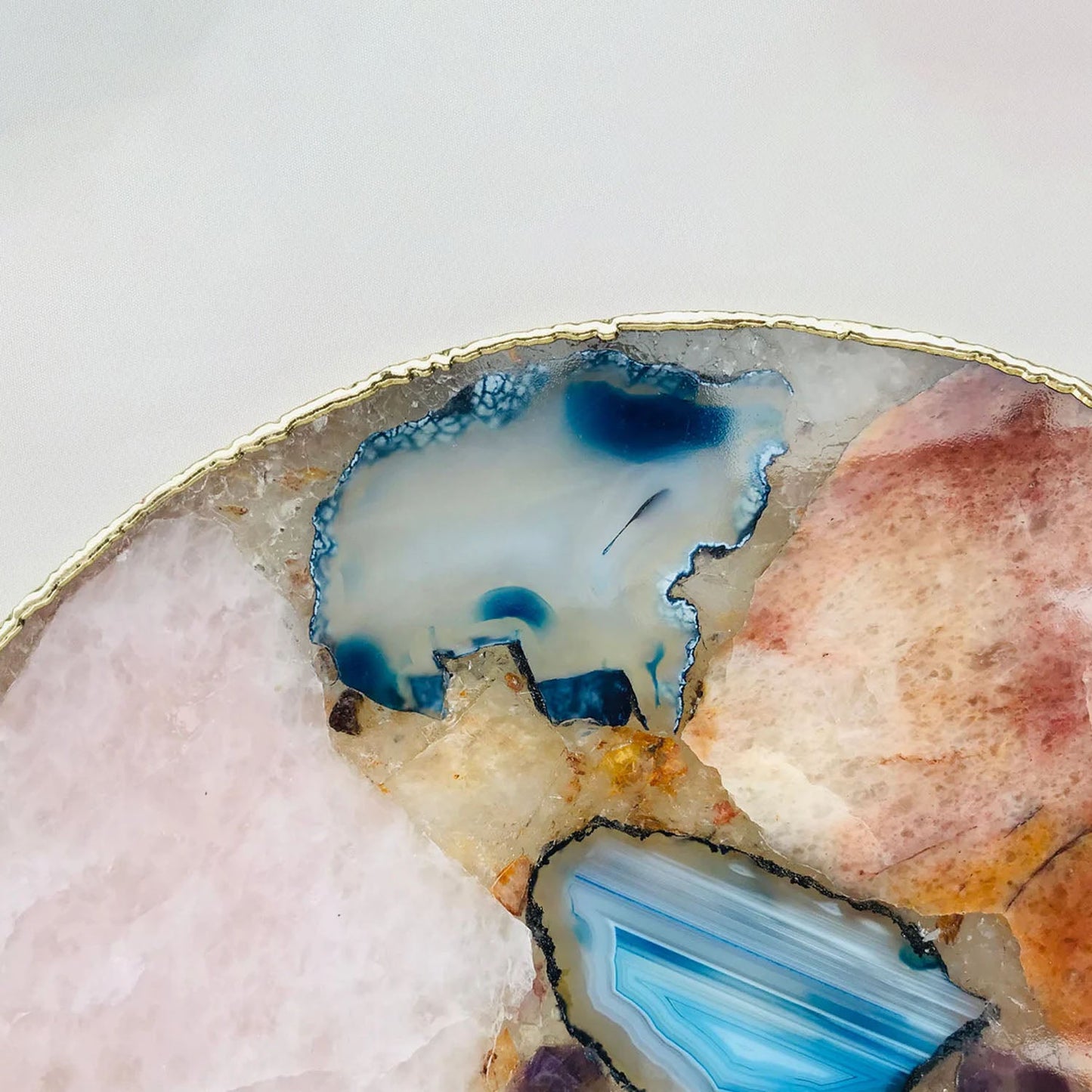 Large Natural Multicolored Agate Serving Platter