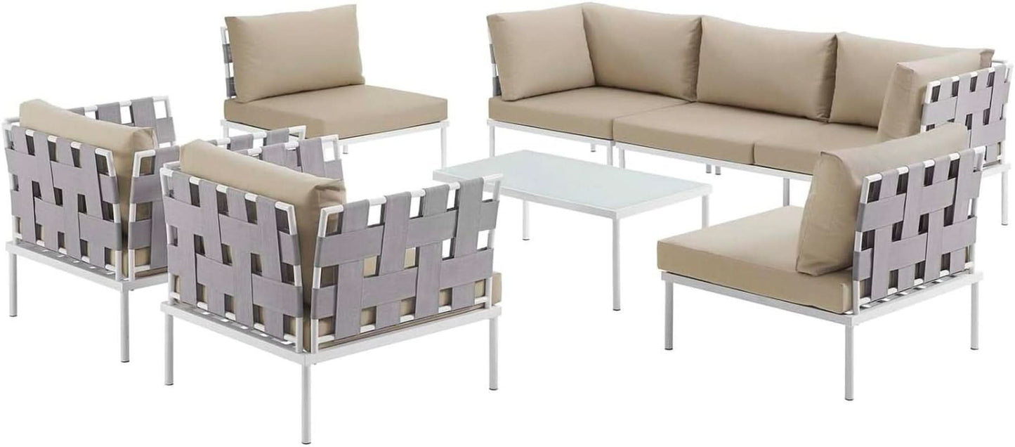 Harmony Aluminum Outdoor Sectional Sofa Set
