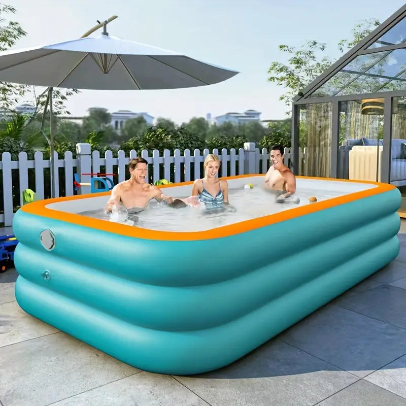 Large Inflatable Family Swimming Pool (260X170X56Cm)-3