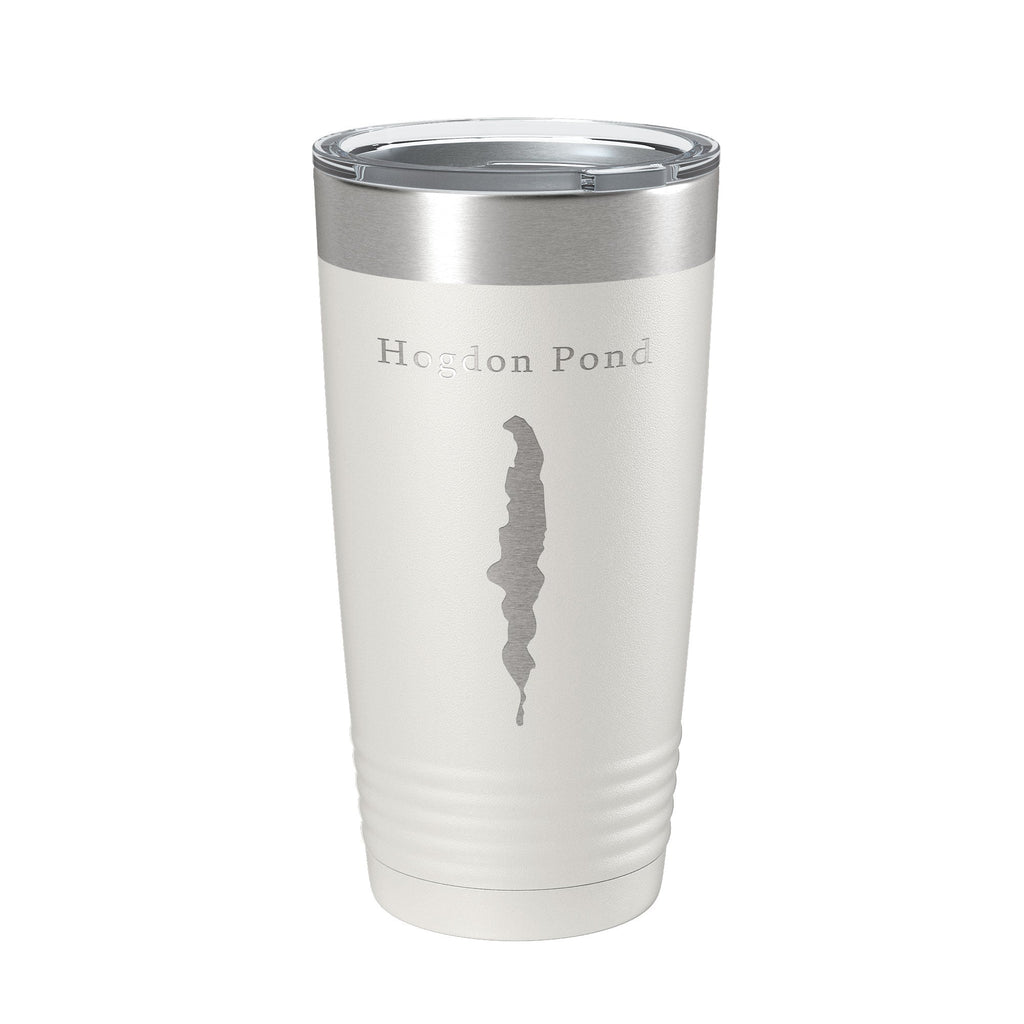 Hogdon Pond Tumbler Lake Map Travel Mug Insulated Laser Engraved Coffee Cup Acadia Maine 20 oz-1