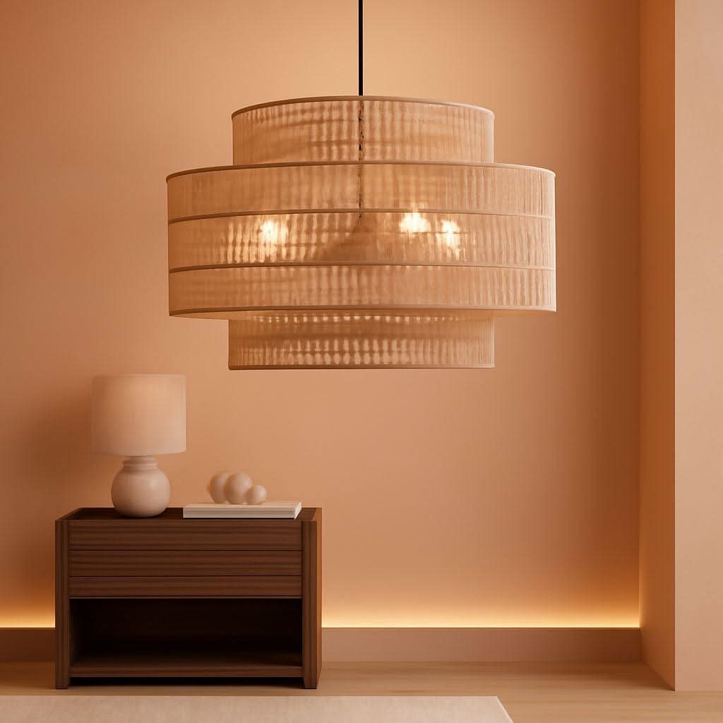 Bohemian Rattan 6-Light Chandelier