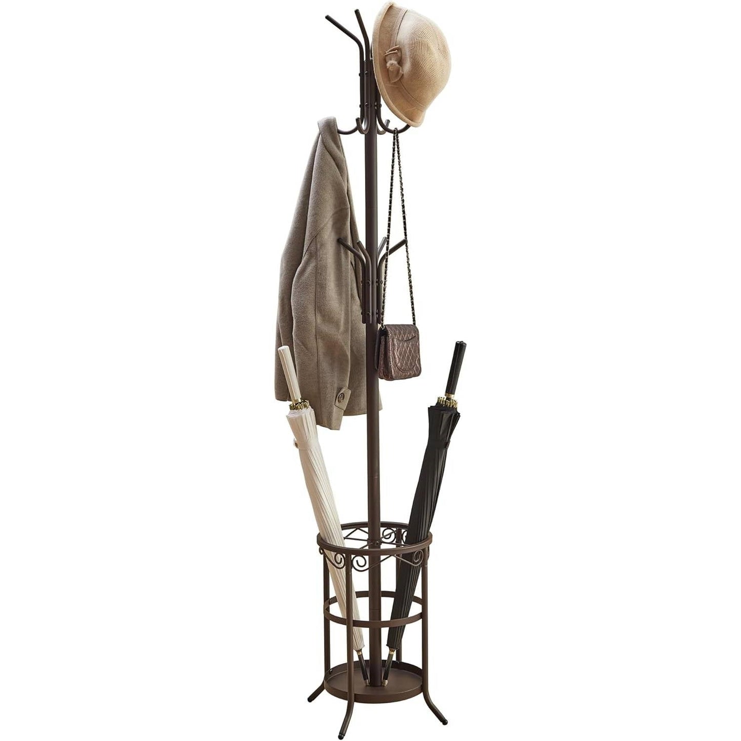 Industrial Hall Tree with Coat Rack & Umbrella Stand