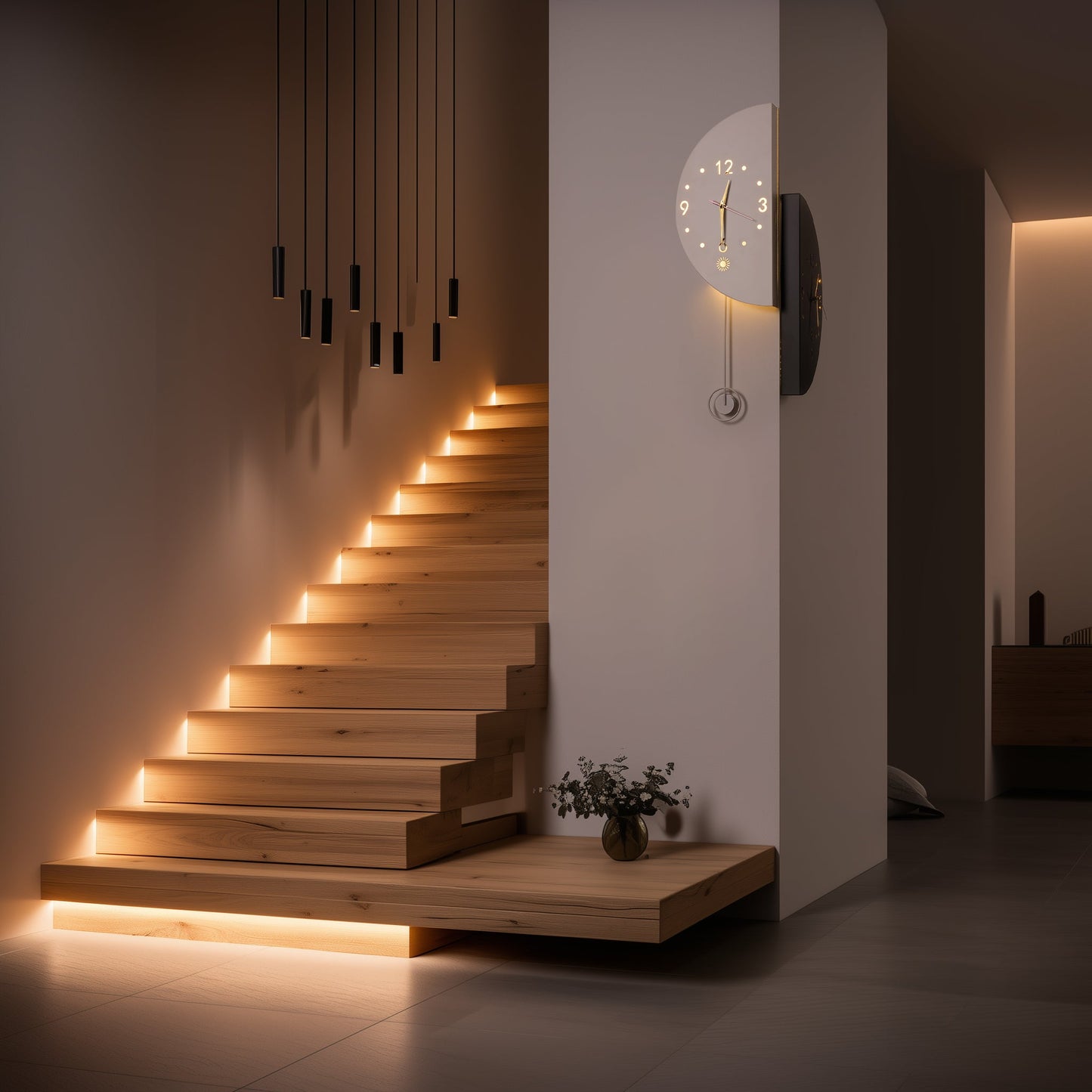 Dual Time Zone Wall Clock