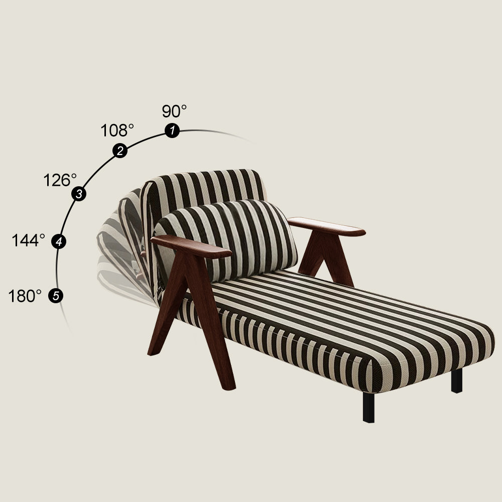 Solid Wood Convertible Sleeper Chair Bed