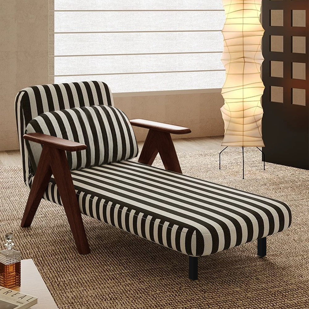Solid Wood Convertible Sleeper Chair Bed