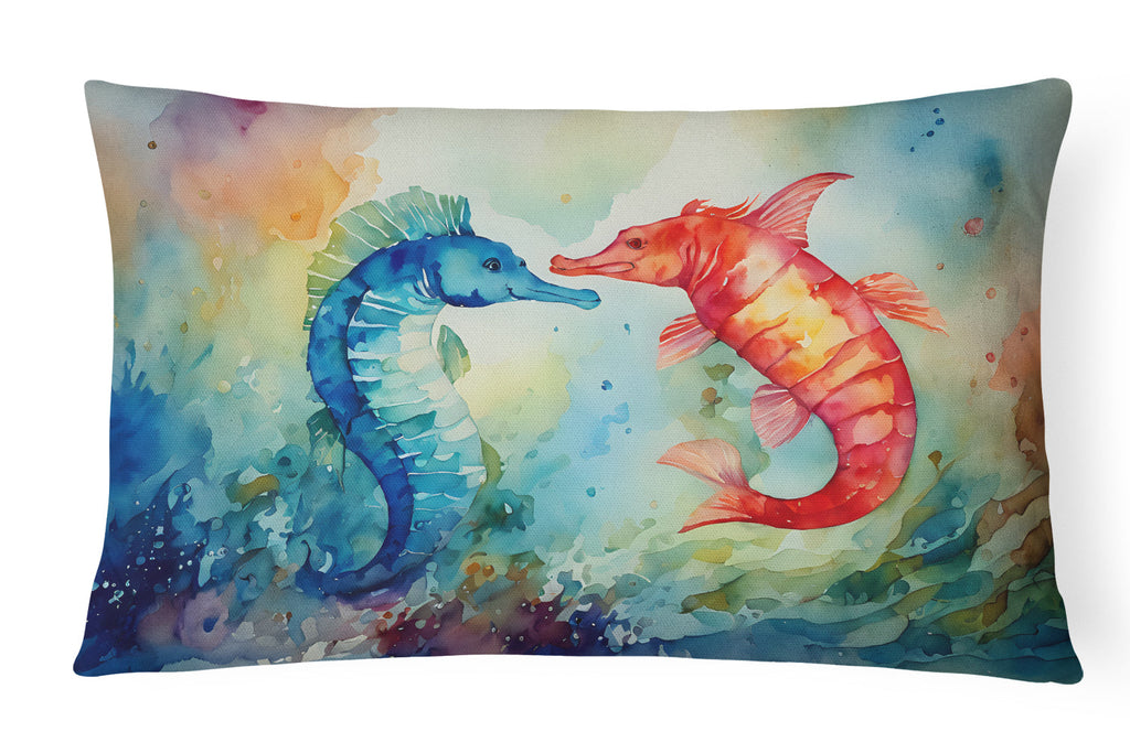 Seahorses Throw Pillow-0