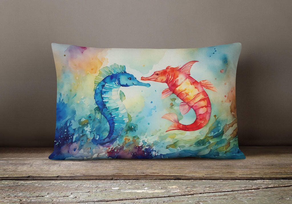 Seahorses Throw Pillow-3