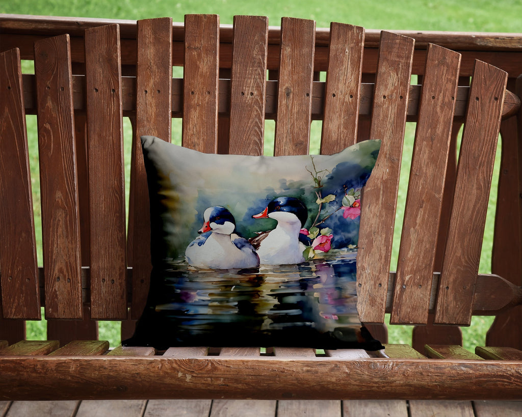 Bufflehead Throw Pillow-1