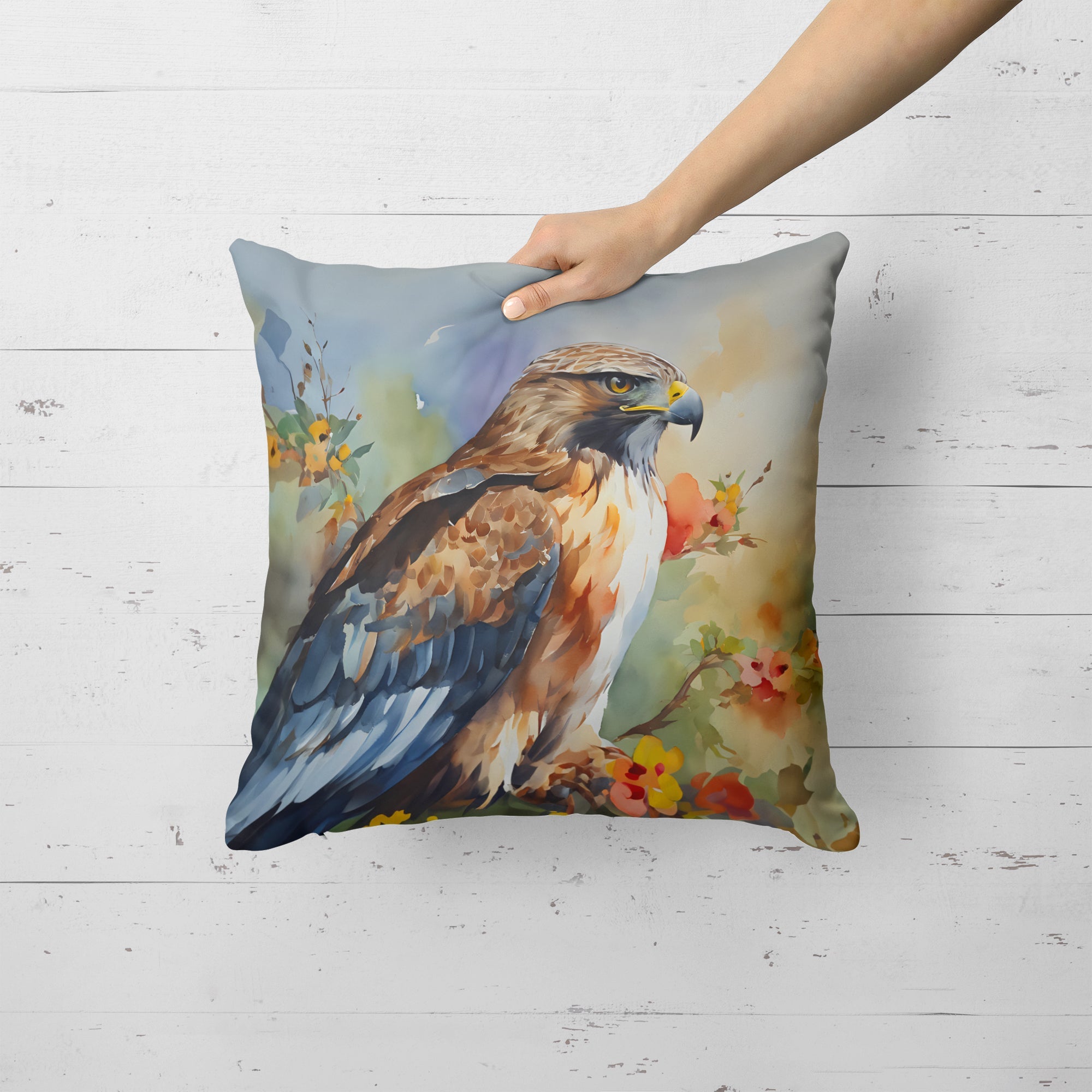 Hawk Throw Pillow-1