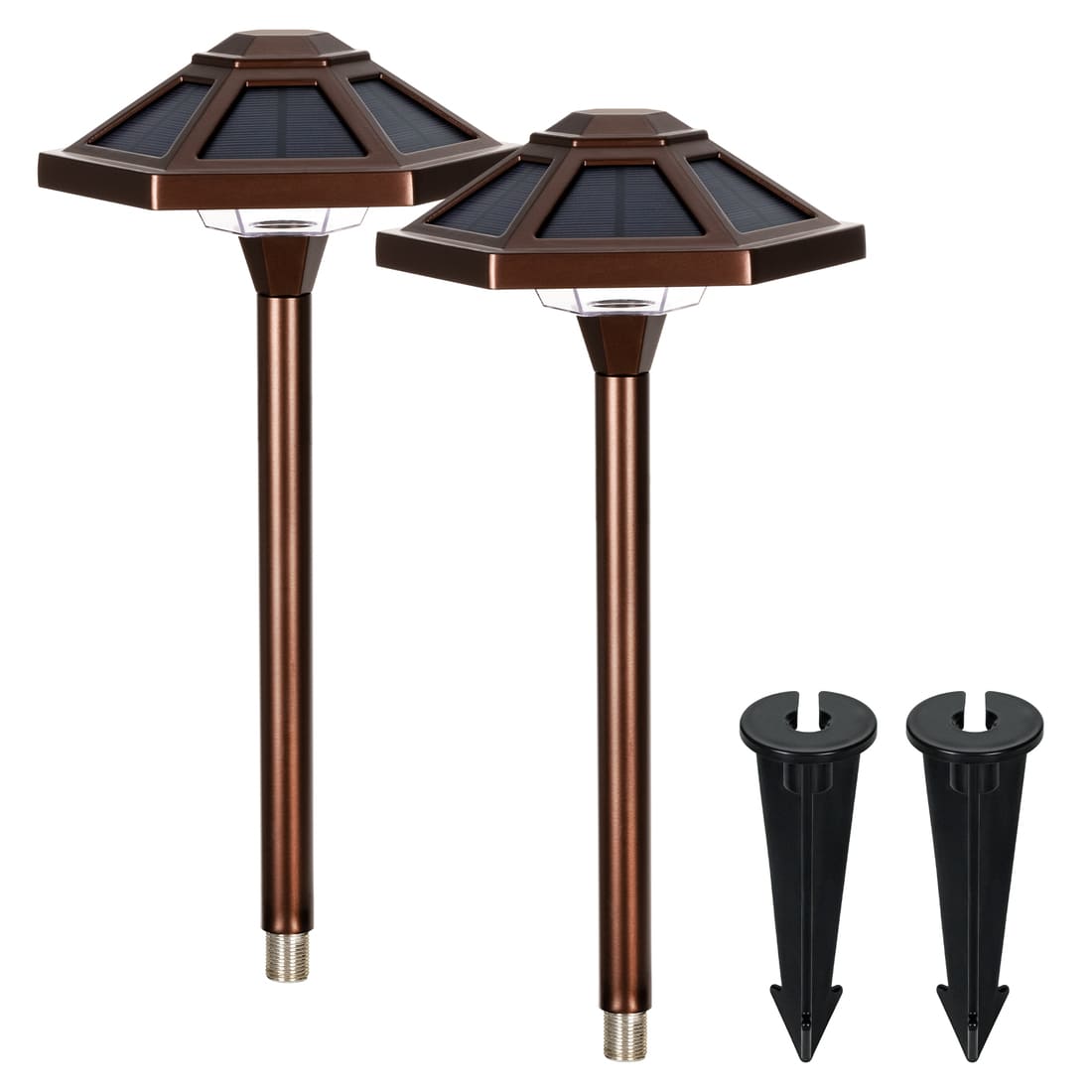 Hexagon Solar Pathway Lights – 2 Pack