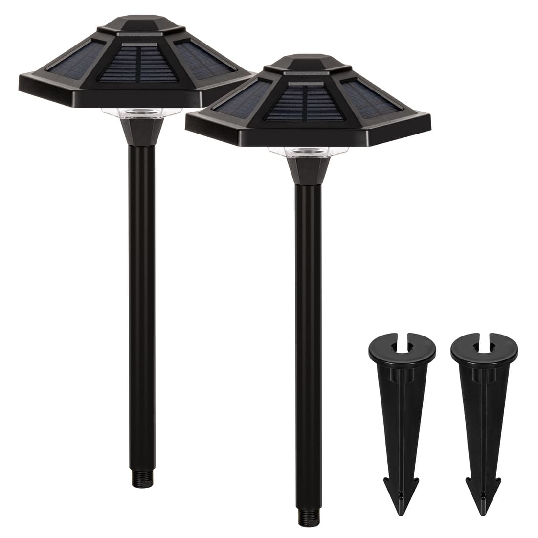 Hexagon Solar Pathway Lights – 2 Pack