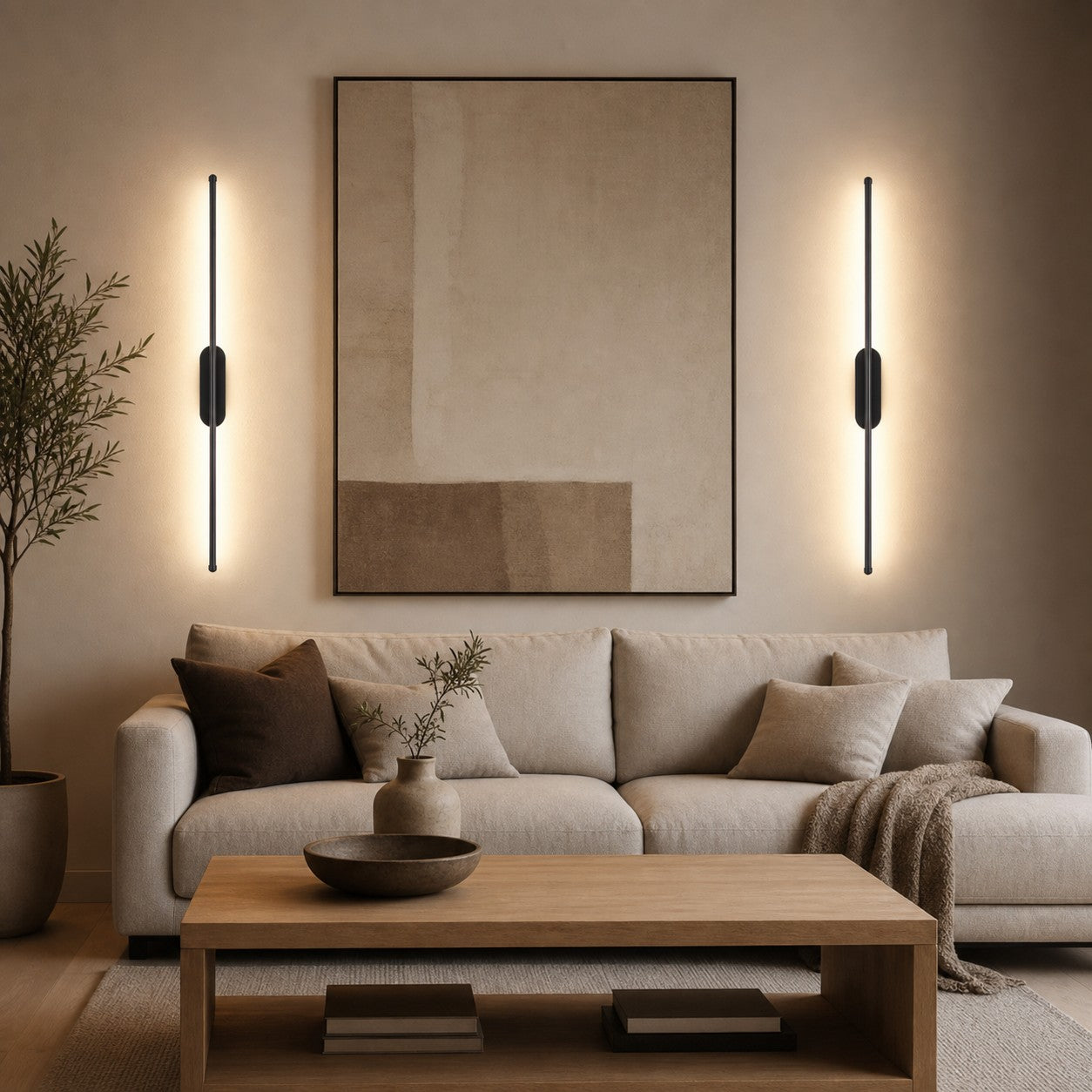Set of 2 Rechargeable Magnetic Linear Wall Lights