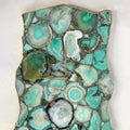 Large Green Agate Wall Clock/Personalised Momento/10"x15"
