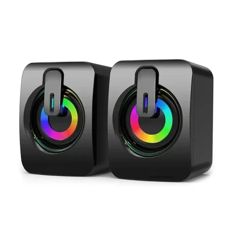 Computer Stereo RGB LED Light Black-0