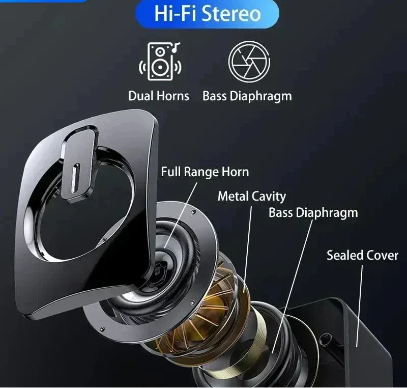 Computer Stereo RGB LED Light Black-3