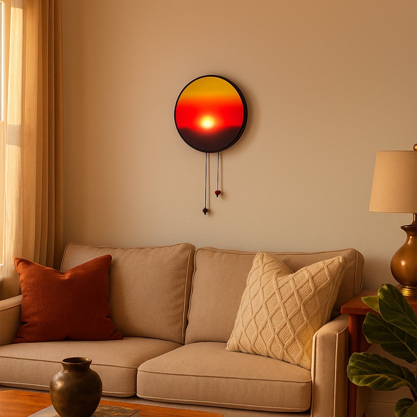 Sunset Glow Night Light with Hanging Cords