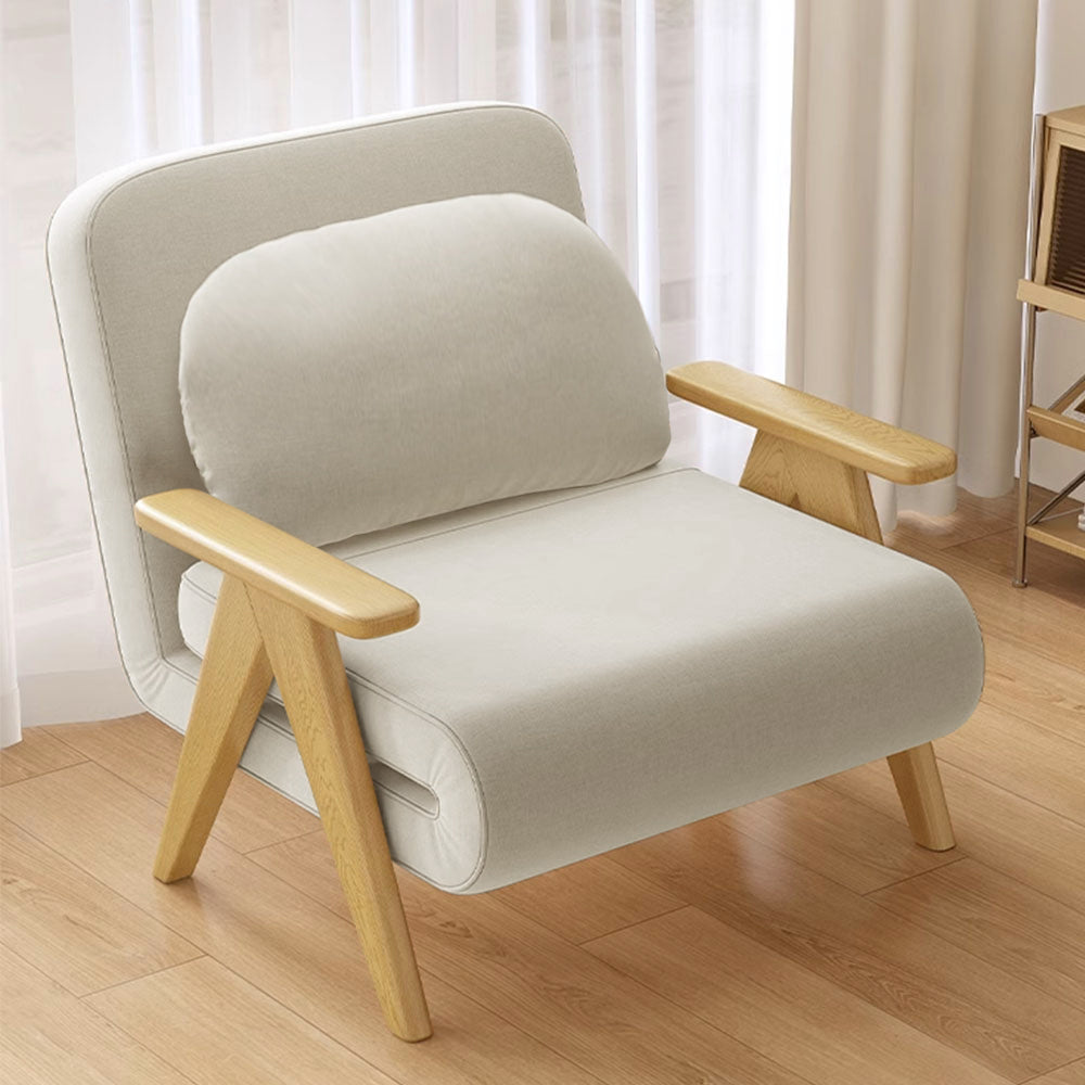 Solid Wood Convertible Sleeper Chair Bed