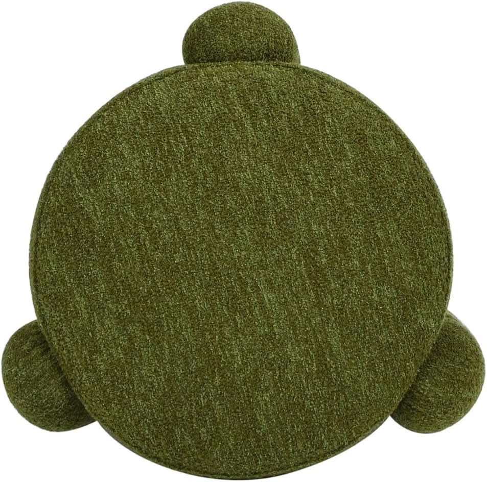 Hugo Round Moss Green Ottoman