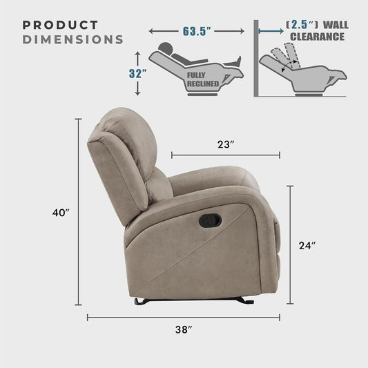 Brown Home Theater Recliner Sofa