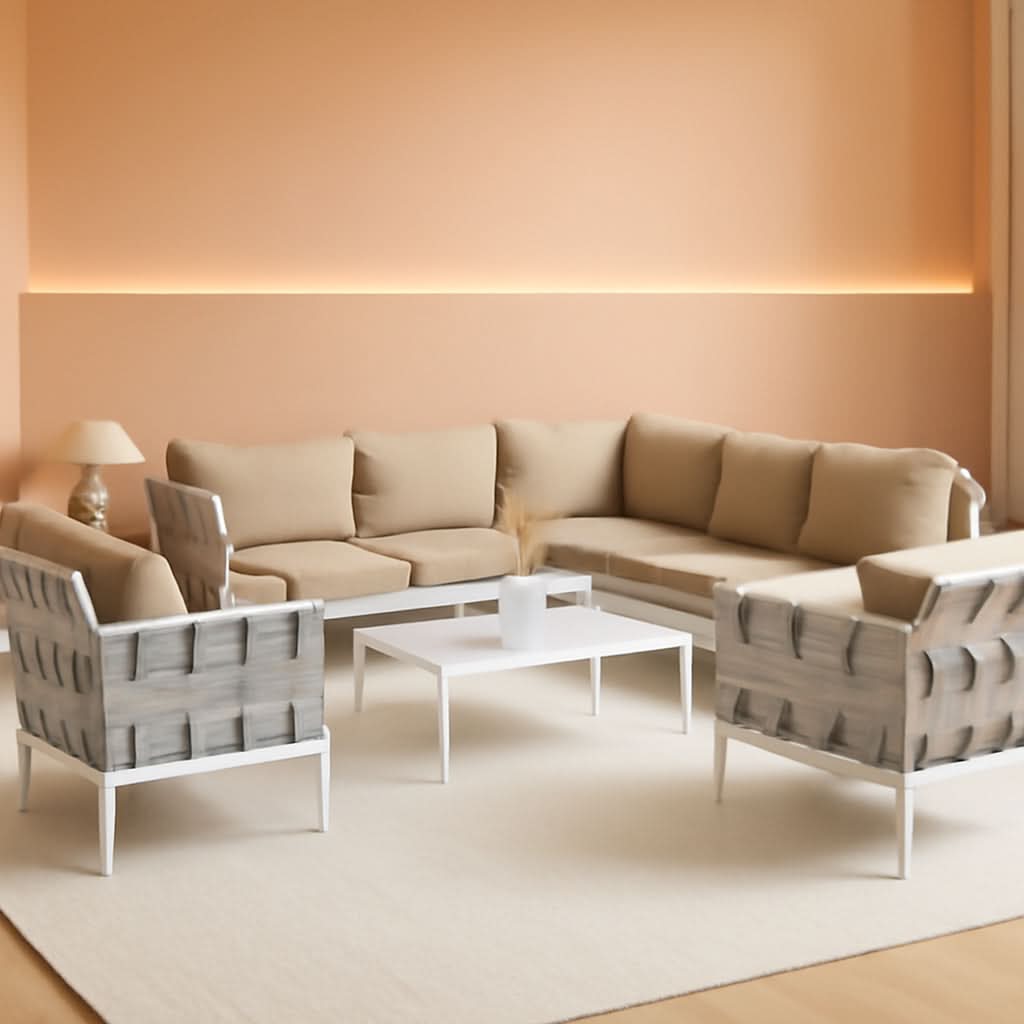 Harmony Aluminum Outdoor Sectional Sofa Set