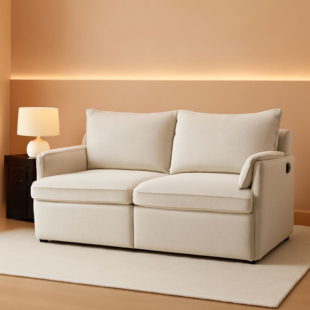 Convertible King Sofa Bed with USB Charging & Storage Pockets