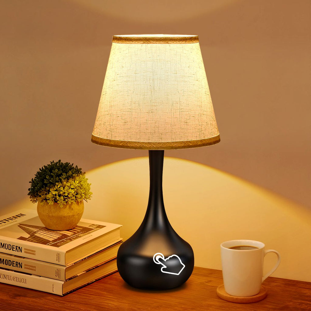3-Way Dimmable Set of 2 Small Bedside Lamps