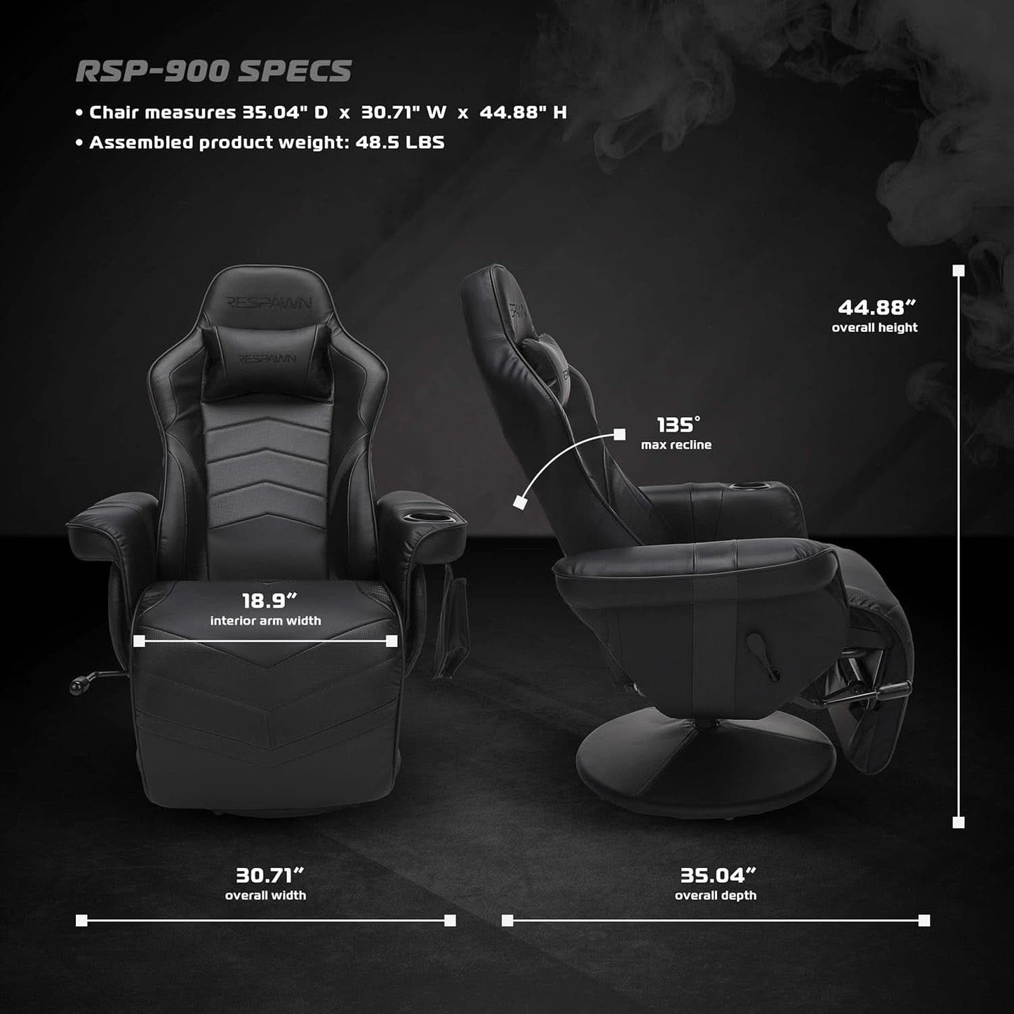 Gaming Recliner Chair with Adjustable Leg Rest