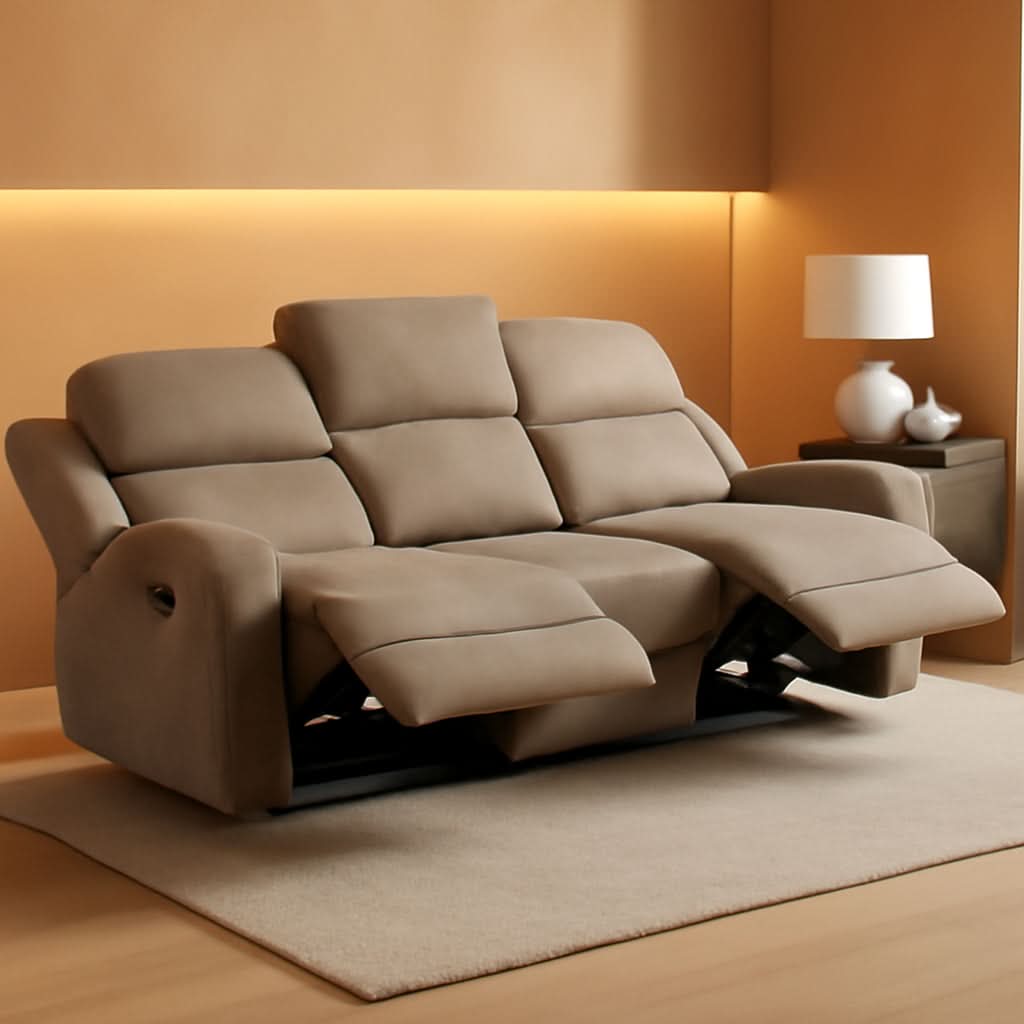 Brown Home Theater Recliner Sofa