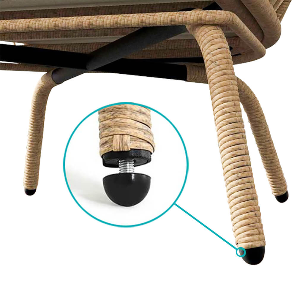 Handwoven Wicker Accent Chair with Cushion