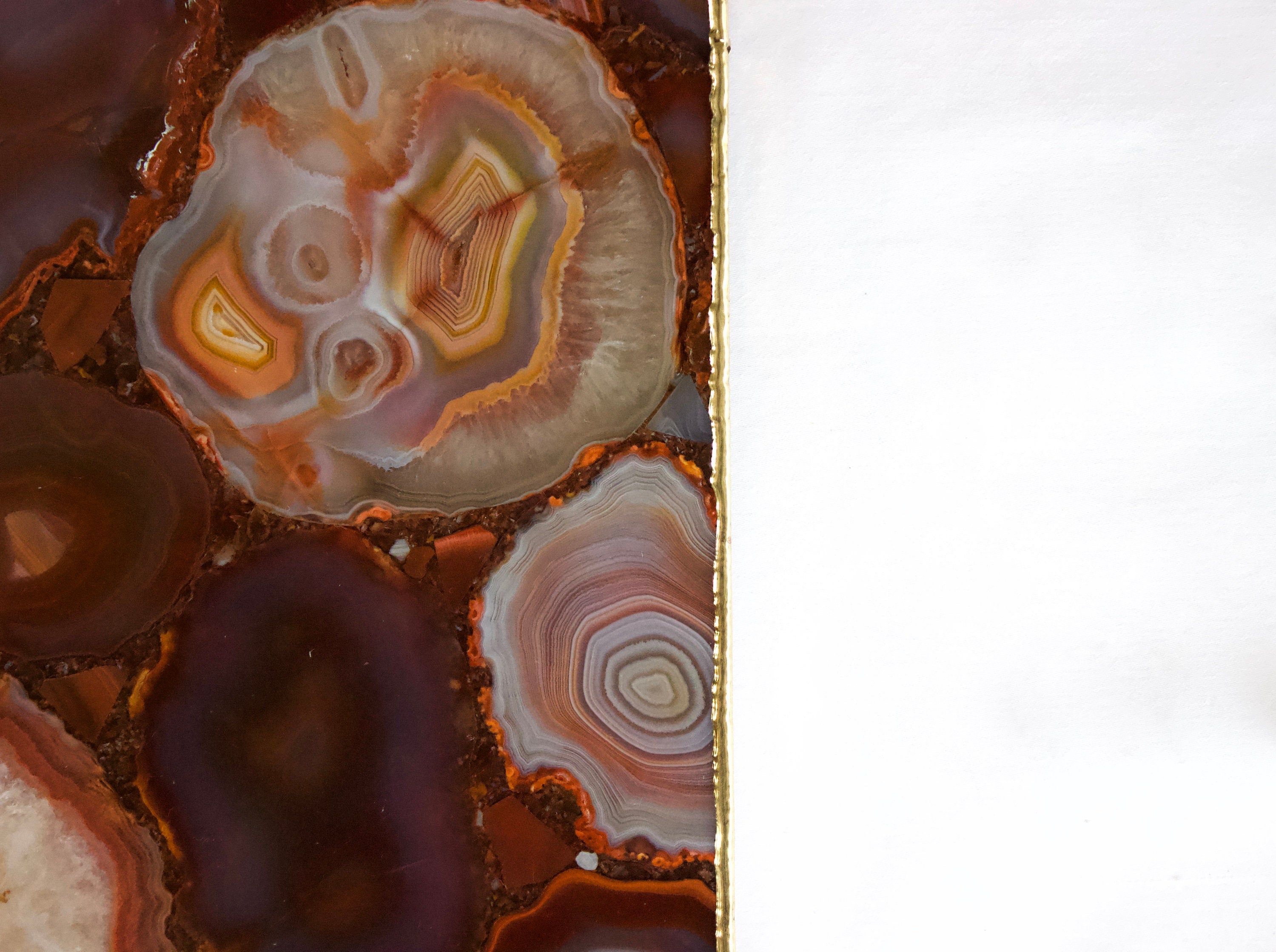 Red Agate Wall Clock | Square