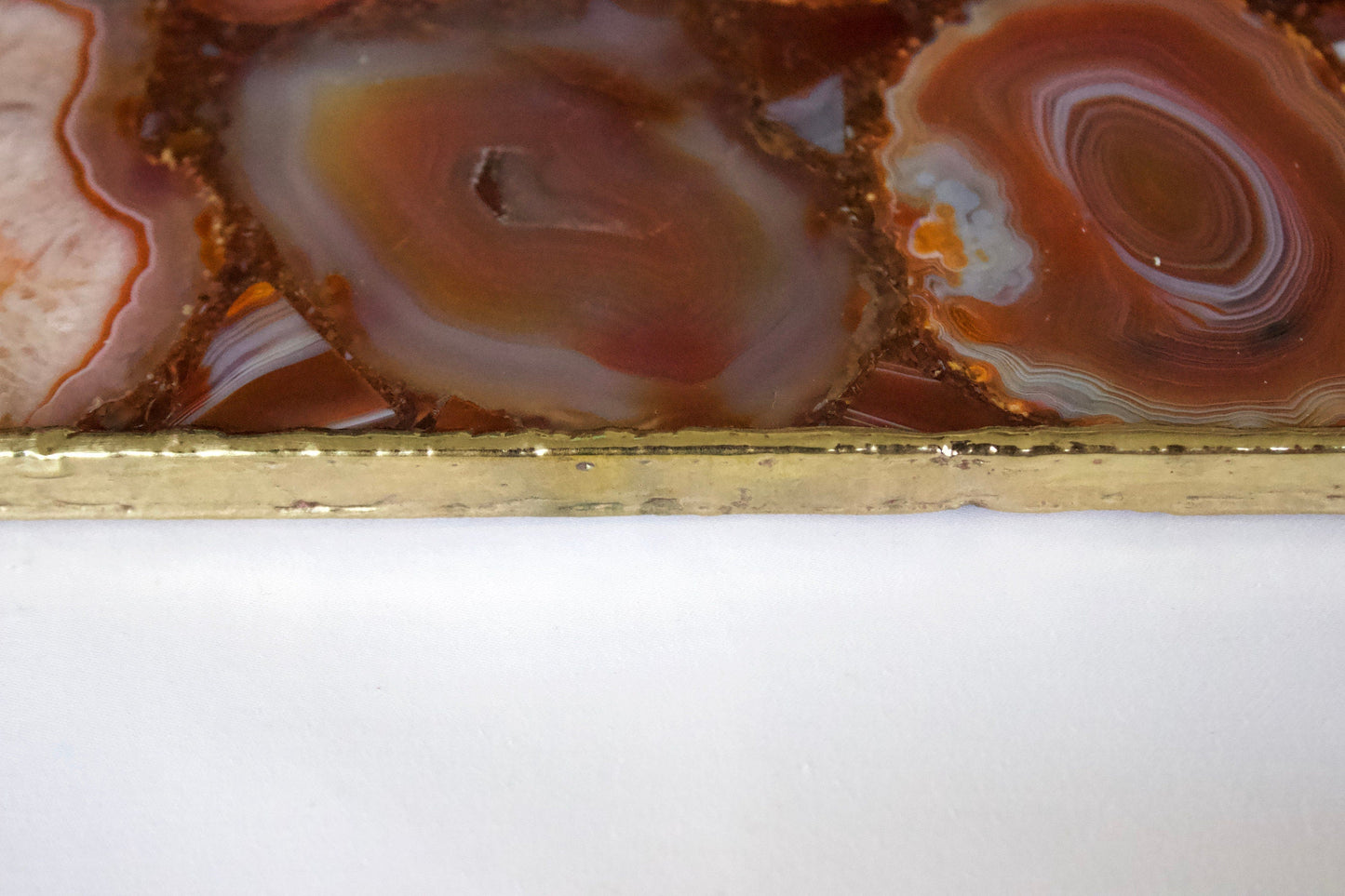 Natural Red Agate Square Wall Clock