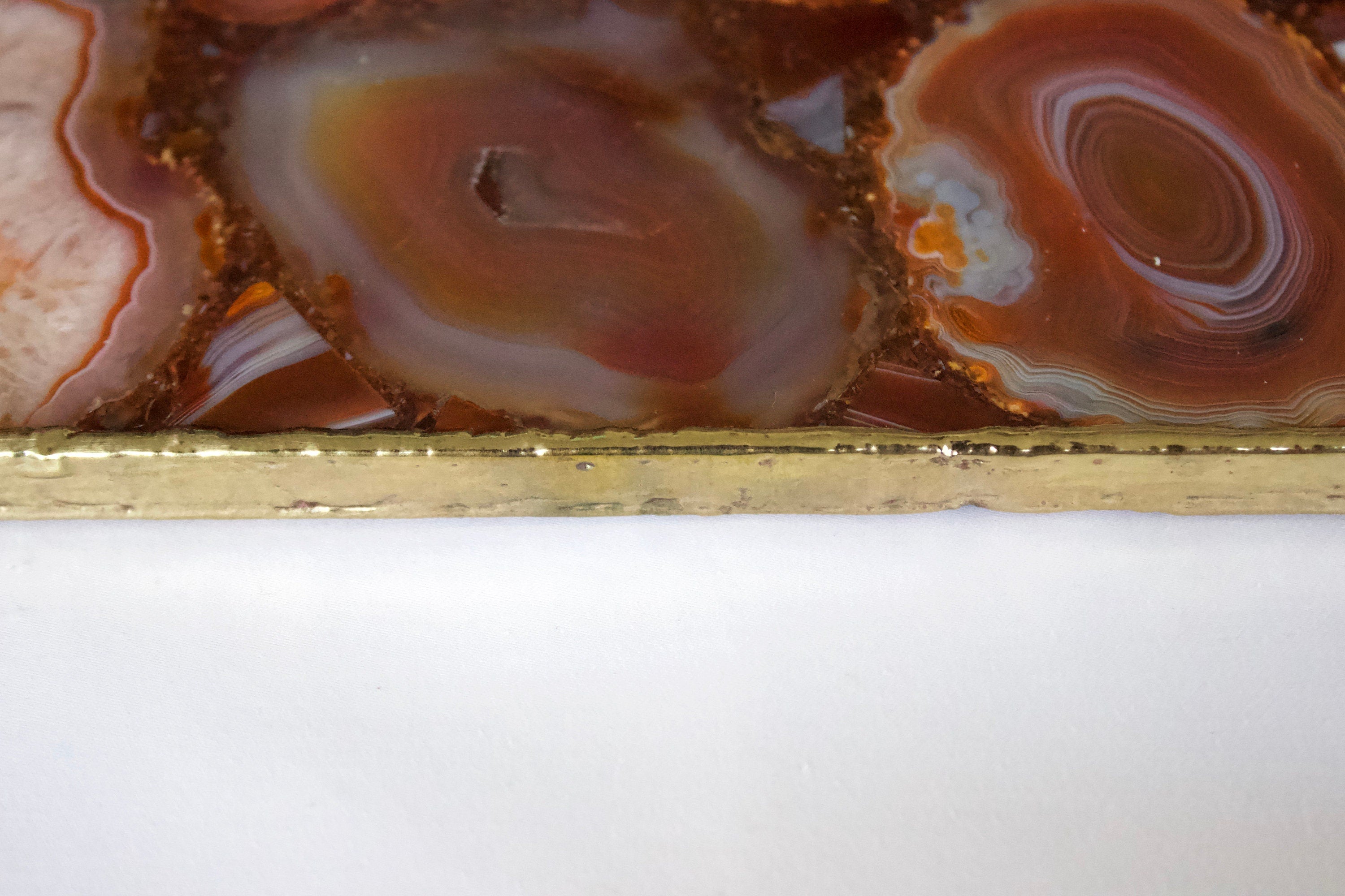 Red Agate Wall Clock | Square