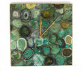 Light Green Agate Wall Clock | Square