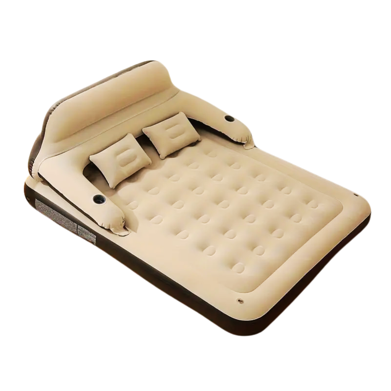 Inflatable Air Mattress with Built-In Headboard & Pillows